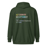 Veterinary receptionist definition Unisex Zip Hoodie-I love Veterinary
