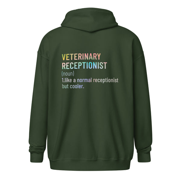 Veterinary receptionist definition Unisex Zip Hoodie-I love Veterinary