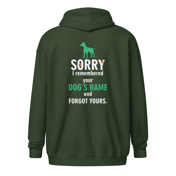 I remembered your dogs name Unisex Zip Hoodie