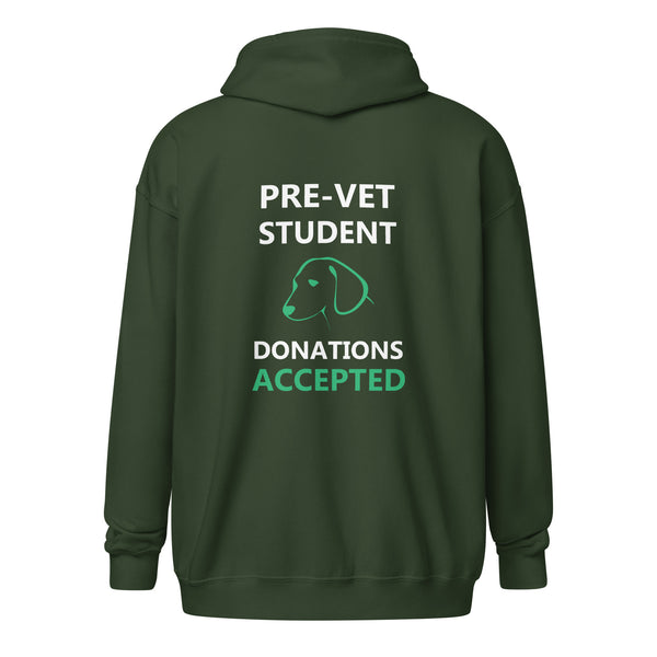 Pre - Vet Student Unisex Zip Hoodie