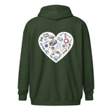 Veterinary Heart Unisex Zip Hoodie
