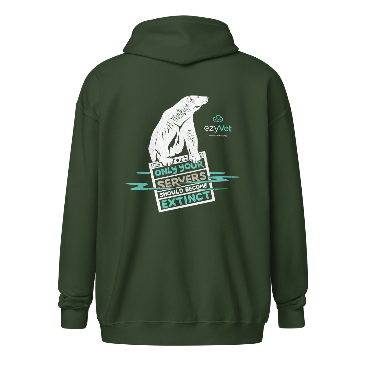 ezyVet Polar Bear Unisex Zip Hoodie