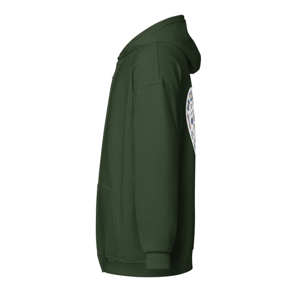 Veterinary Heart Unisex Zip Hoodie