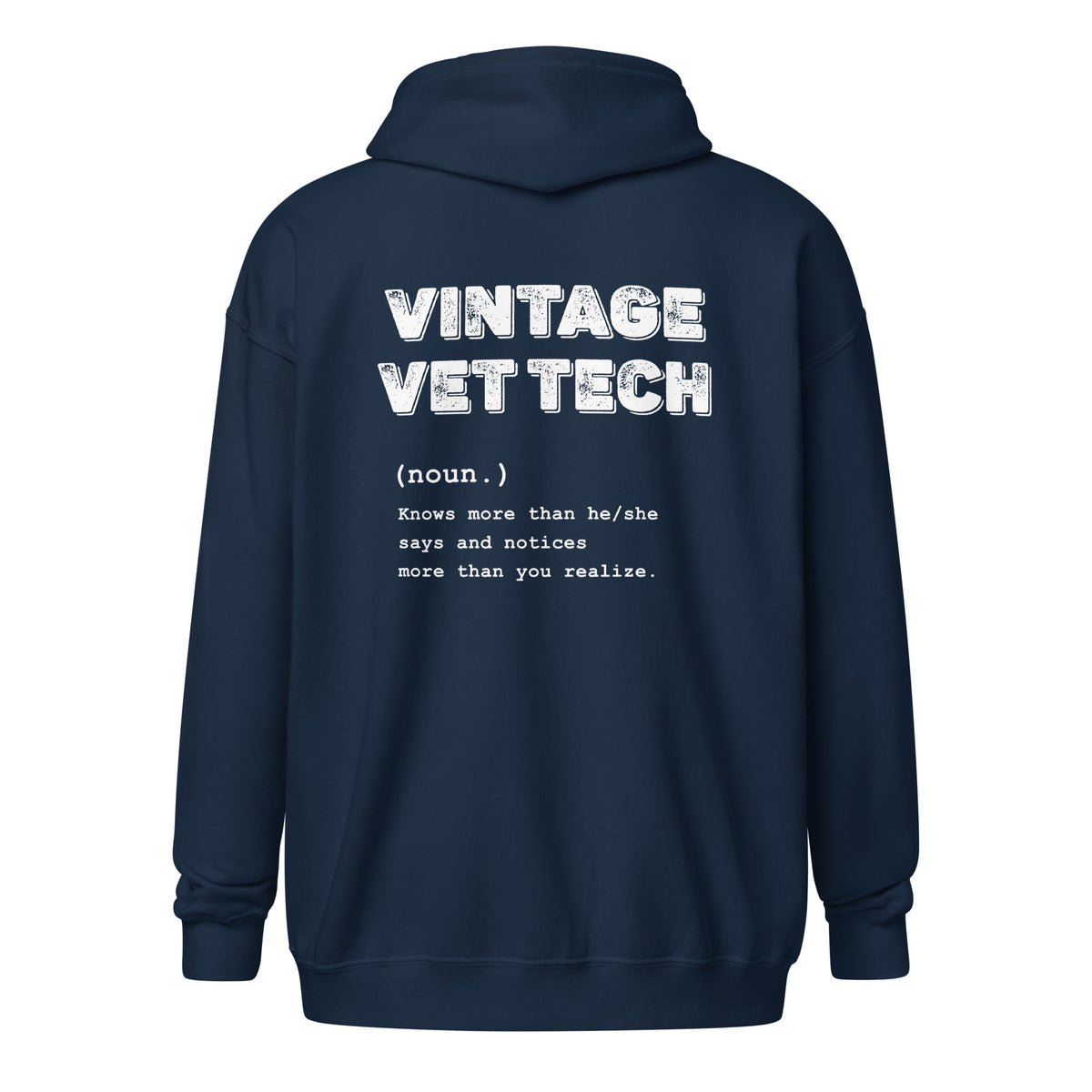 Vintage Vet Tech Unisex Zip Hoodie-Unisex Zip Hoodie | Gildan 18600-I love Veterinary