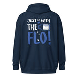 Just go with the Flo! Unisex heavy blend zip hoodie-Unisex Zip Hoodie | Gildan 18600-I love Veterinary