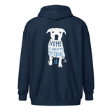 Home is where my Pitbull is Unisex Zip Hoodie-I love Veterinary