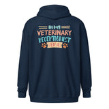 Veterinary receptionist ERA Zip Hoodie-I love Veterinary