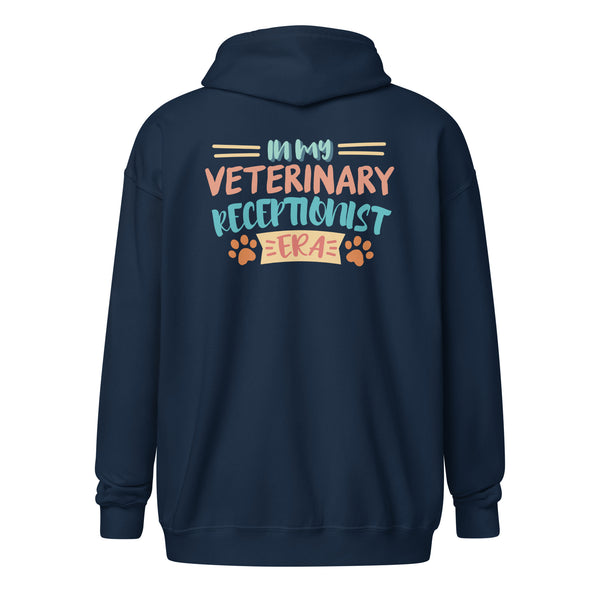 Veterinary receptionist ERA Zip Hoodie-I love Veterinary