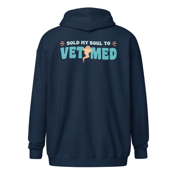 Sold my soul to VET MED Zip Hoodie-I love Veterinary