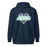 Veterinary Receptionist Heart Paws Unisex Zip Hoodie-I love Veterinary