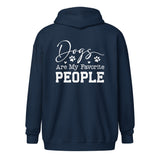 Dogs Are My Favorite People Unisex Zip Hoodie-I love Veterinary