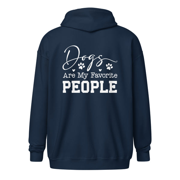 Dogs Are My Favorite People Unisex Zip Hoodie-I love Veterinary