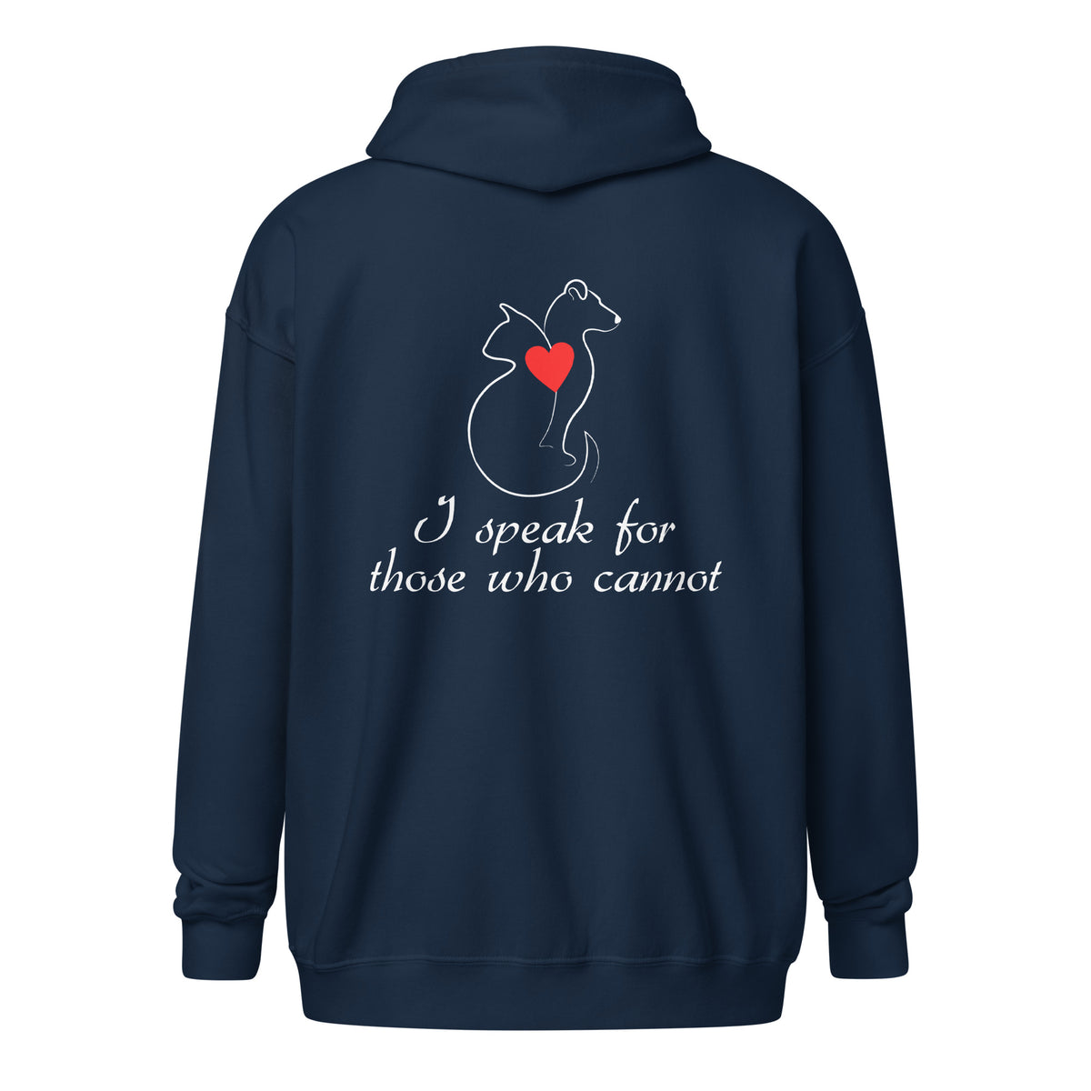 I speak for those who cannot Unisex zip hoodie-I love Veterinary