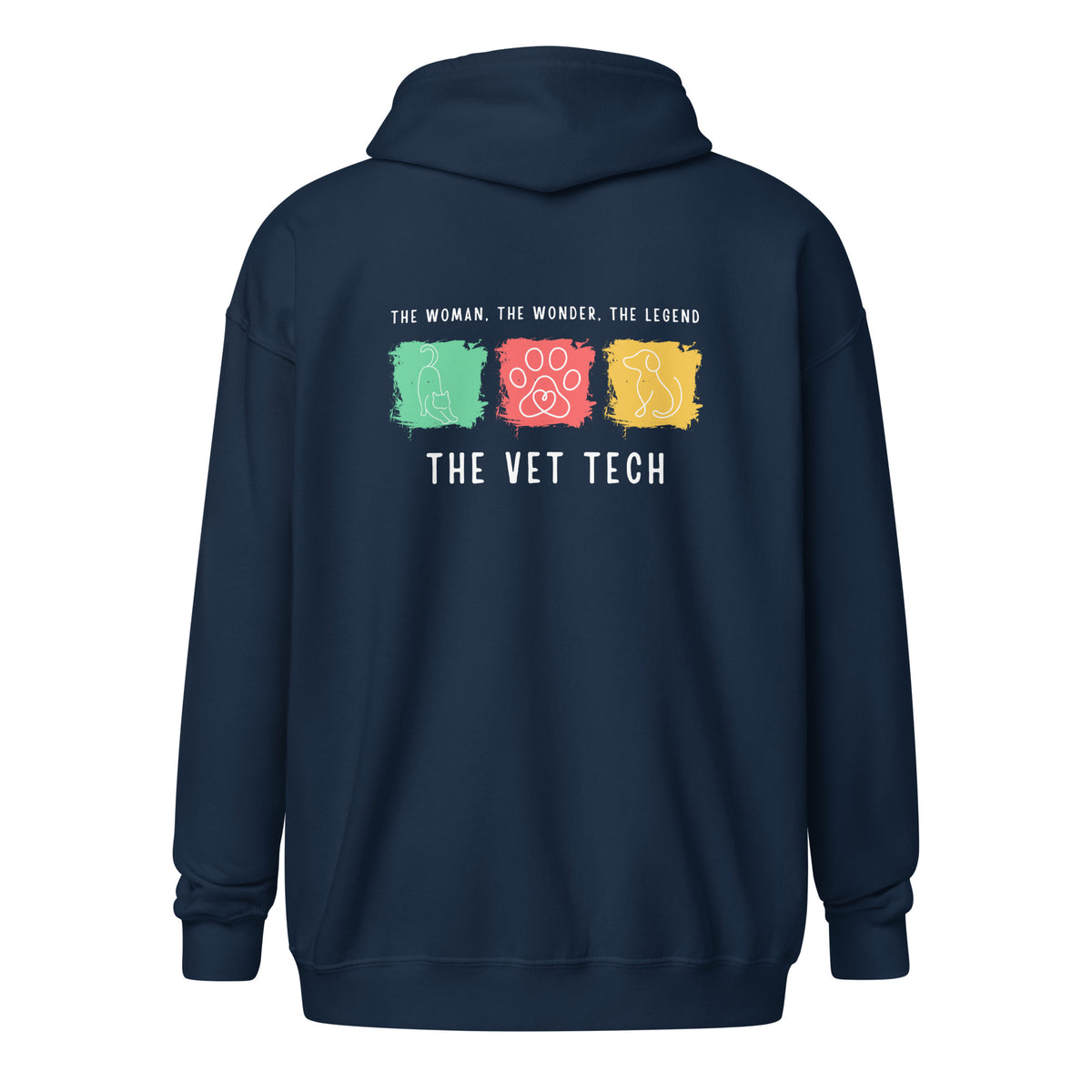 The woman, the wonder, the legend - the Vet Tech Unisex Zip Hoodie-I love Veterinary