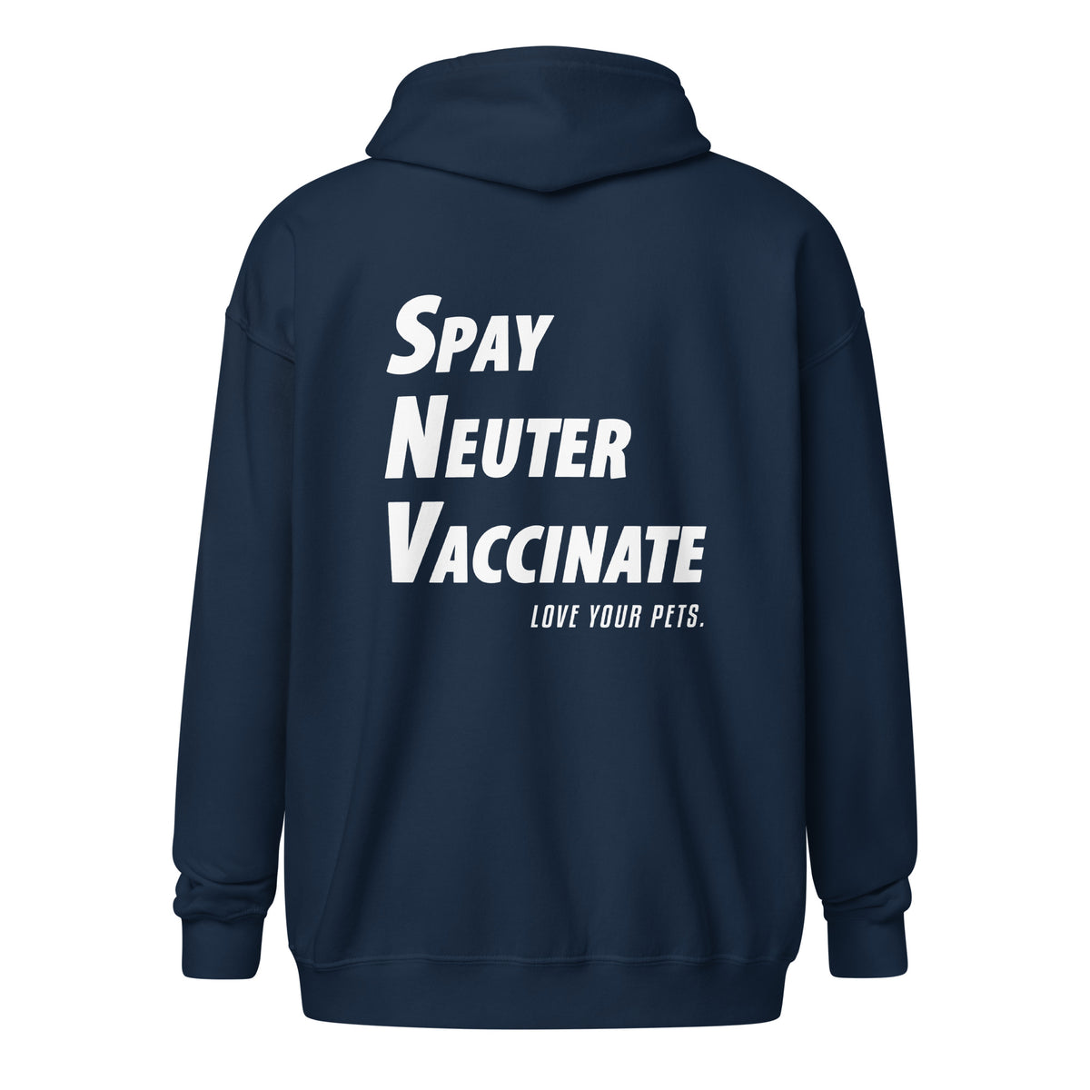 Spay, neuter, vaccinate! Love your pets Unisex zip hoodie-I love Veterinary