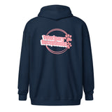 Vet Receptionist circle two paws Unisex Zip Hoodie-I love Veterinary