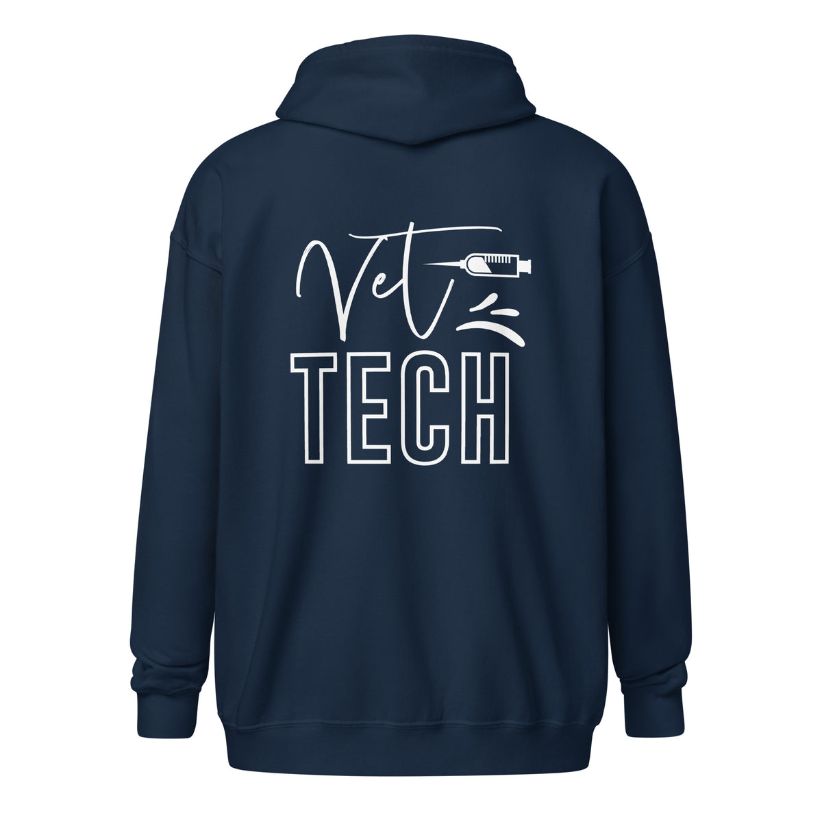 Vet Tech Needle Unisex Zip Hoodie-I love Veterinary