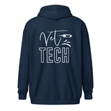 Vet Tech Needle Unisex Zip Hoodie-I love Veterinary