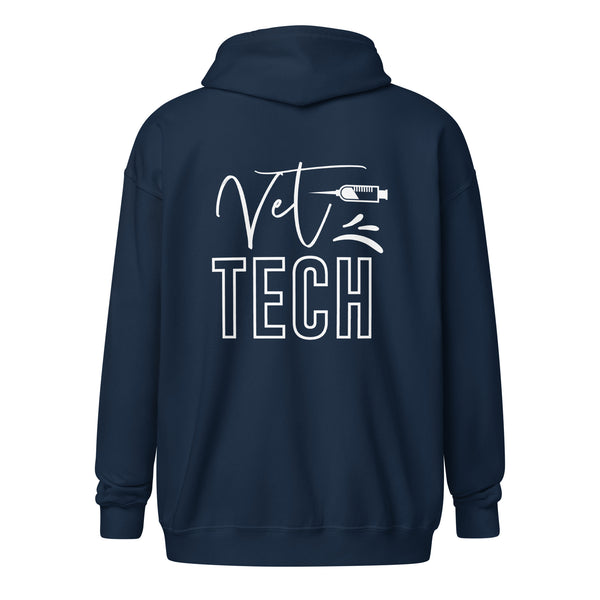Vet Tech Needle Unisex Zip Hoodie-I love Veterinary