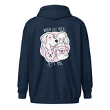 When life sucks pet a dog Unisex Zip Hoodie-I love Veterinary