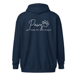 Paws and enjoy the little things Unisex Zip Hoodie-I love Veterinary