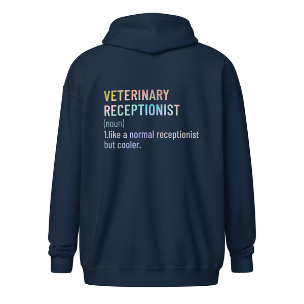 Veterinary receptionist definition Unisex Zip Hoodie-I love Veterinary