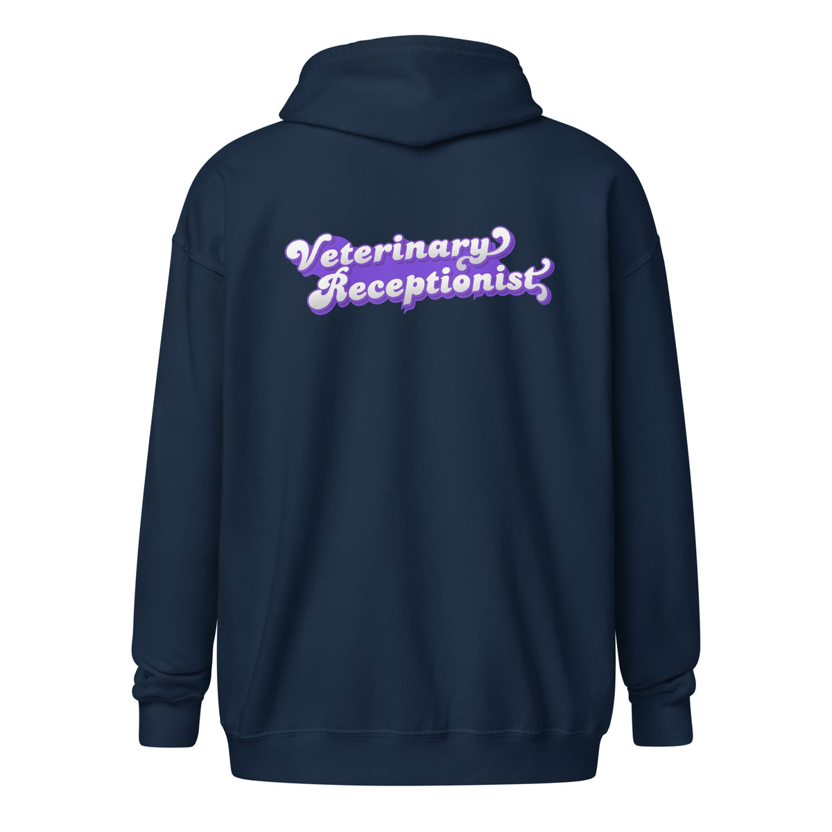Veterinary Receptionist Unisex Zip Hoodie-I love Veterinary