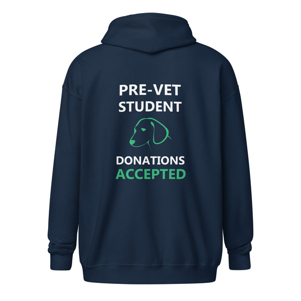 Pre - Vet Student Unisex Zip Hoodie