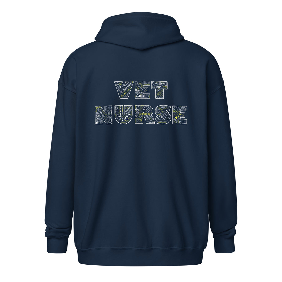 Vet Nurse Typography Unisex Zip Hoodie