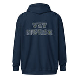 Vet Nurse Typography Unisex Zip Hoodie
