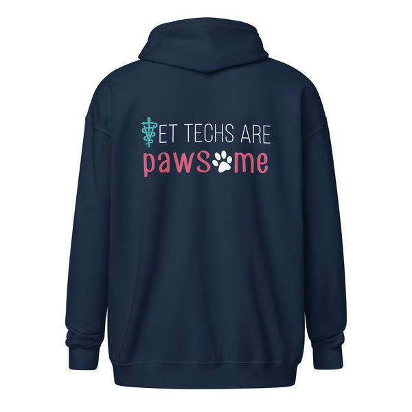 Vet Techs are pawsome Zip Hoodie