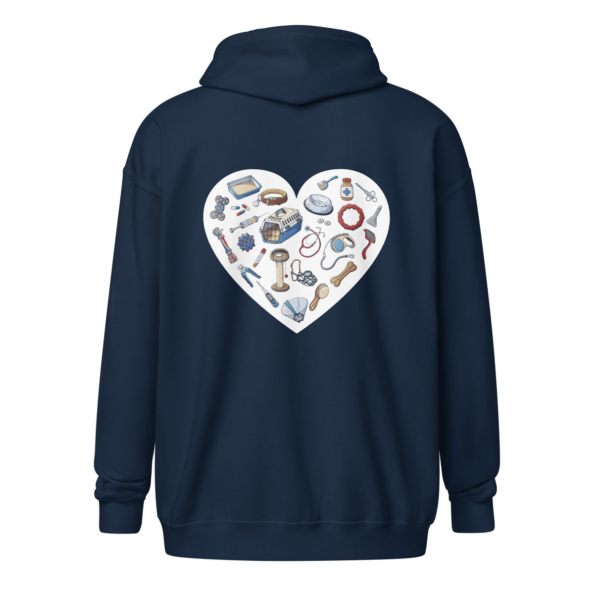 Veterinary Heart Unisex Zip Hoodie