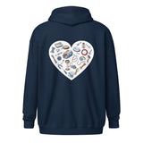 Veterinary Heart Unisex Zip Hoodie
