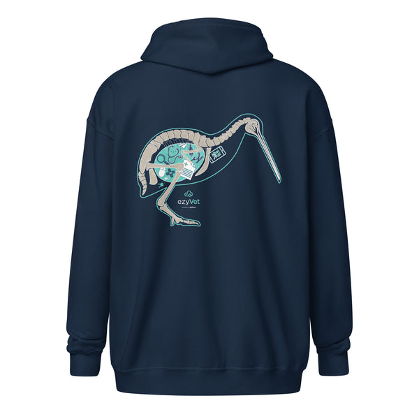 ezyVet Kiwi Unisex Zip Hoodie