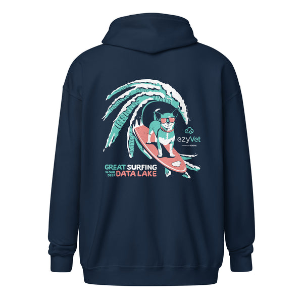 ezyVet Surf Dog Unisex zip hoodie