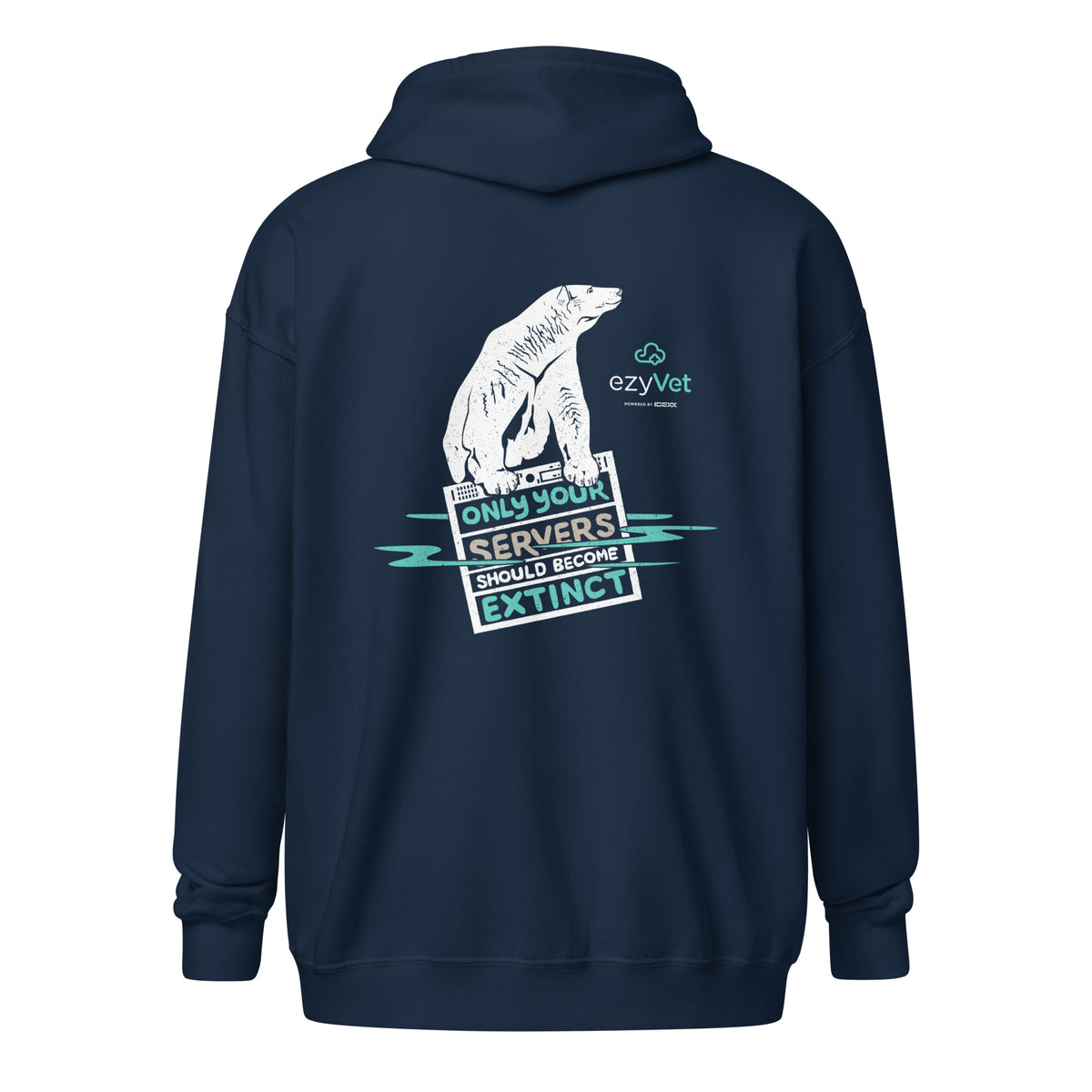 ezyVet Polar Bear Unisex Zip Hoodie