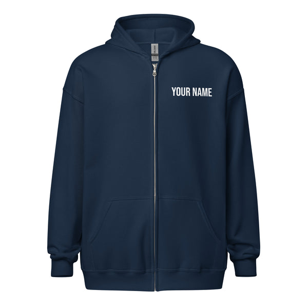 Personalize with your name - Love Dog and Cat Unisex heavy blend zip hoodie-Heavy Blend Adult Zip Hoodie | Gildan G18600-I love Veterinary