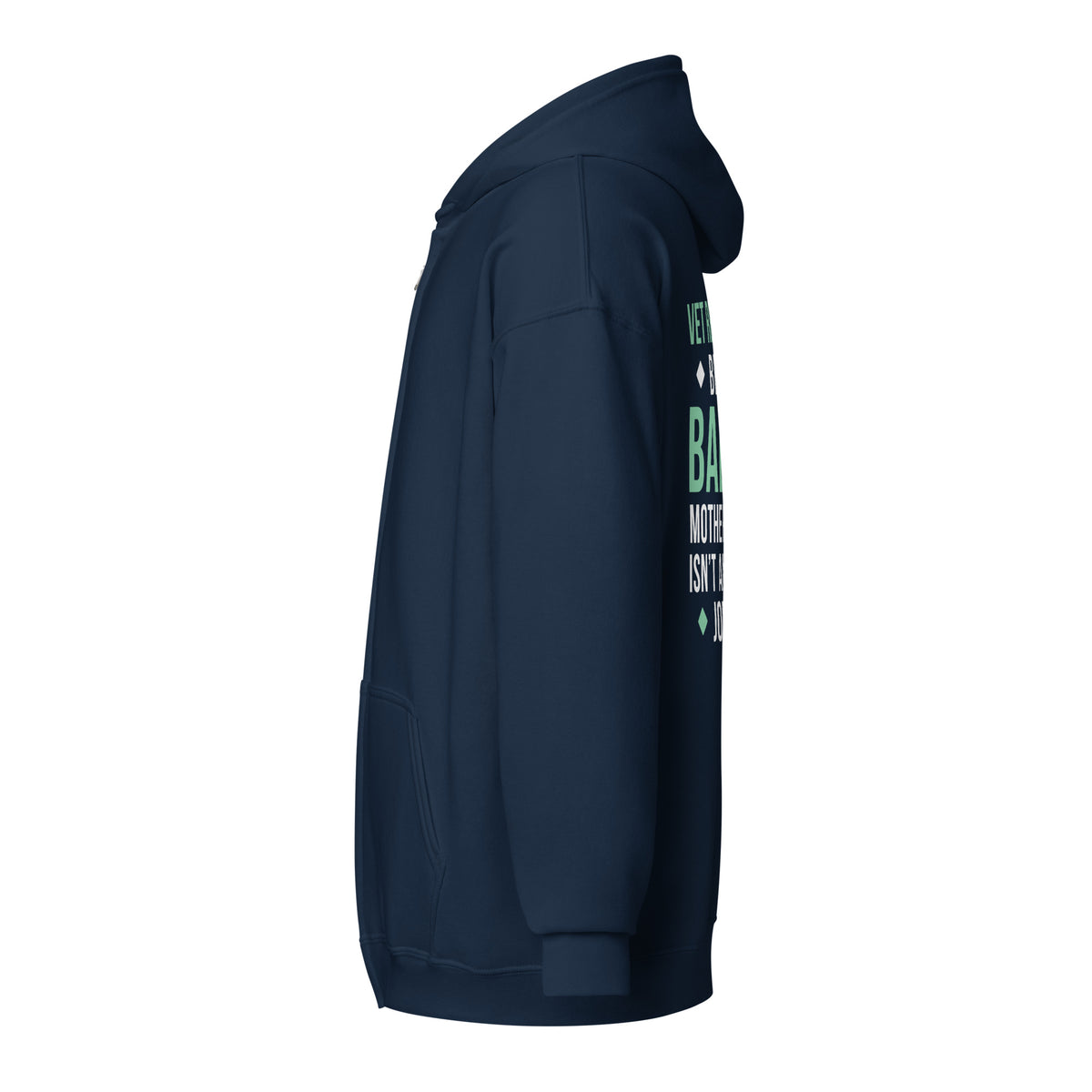 Vet Receptionist because badass mother fucker isn't an official job title Unisex Zip Hoodie-Unisex Zip Hoodie | Gildan 18600-I love Veterinary