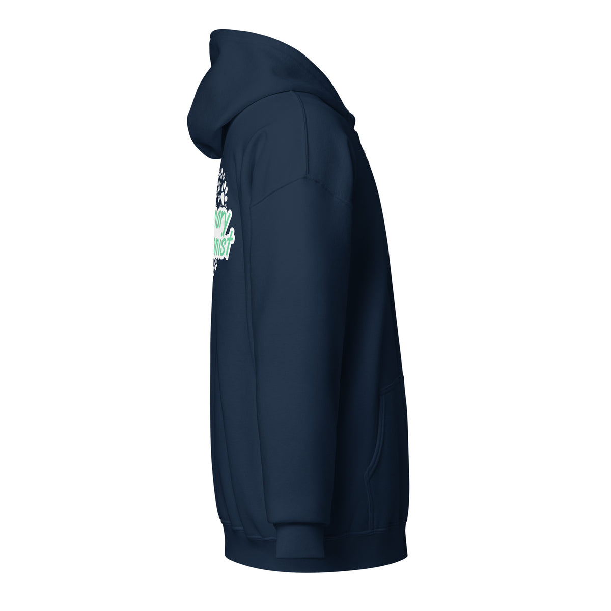 Veterinary Receptionist Heart Paws Unisex Zip Hoodie-I love Veterinary