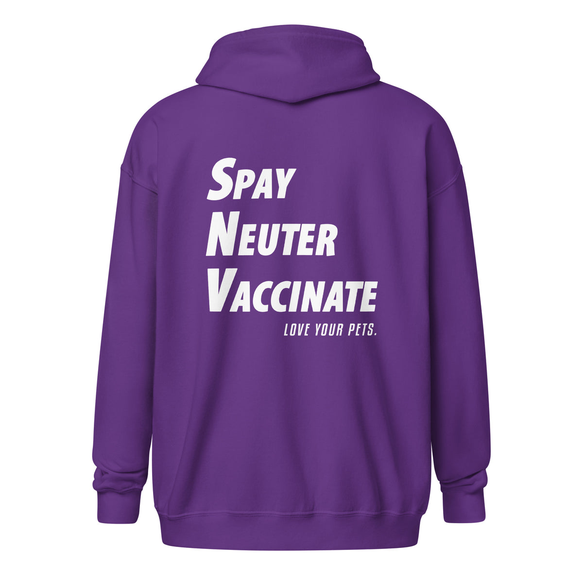 Spay, neuter, vaccinate! Love your pets Unisex zip hoodie-I love Veterinary