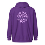Vet Receptionist circle paws pattern Unisex Zip Hoodie-I love Veterinary