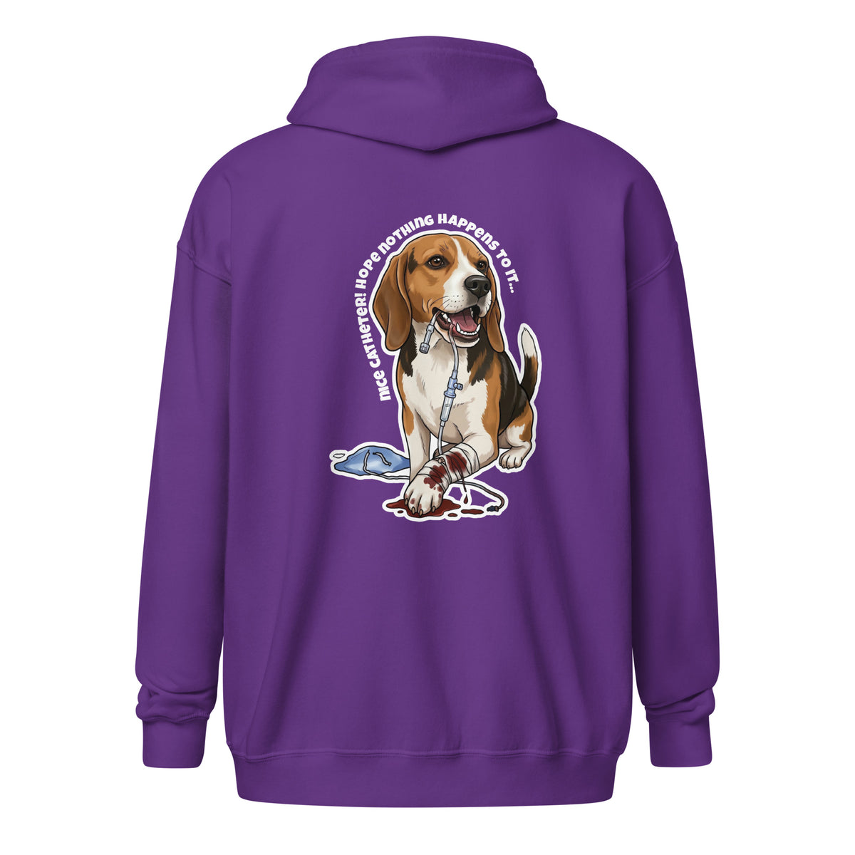 Nice catheter! Unisex Zip Hoodie-I love Veterinary
