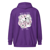 When life sucks pet a dog Unisex Zip Hoodie-I love Veterinary