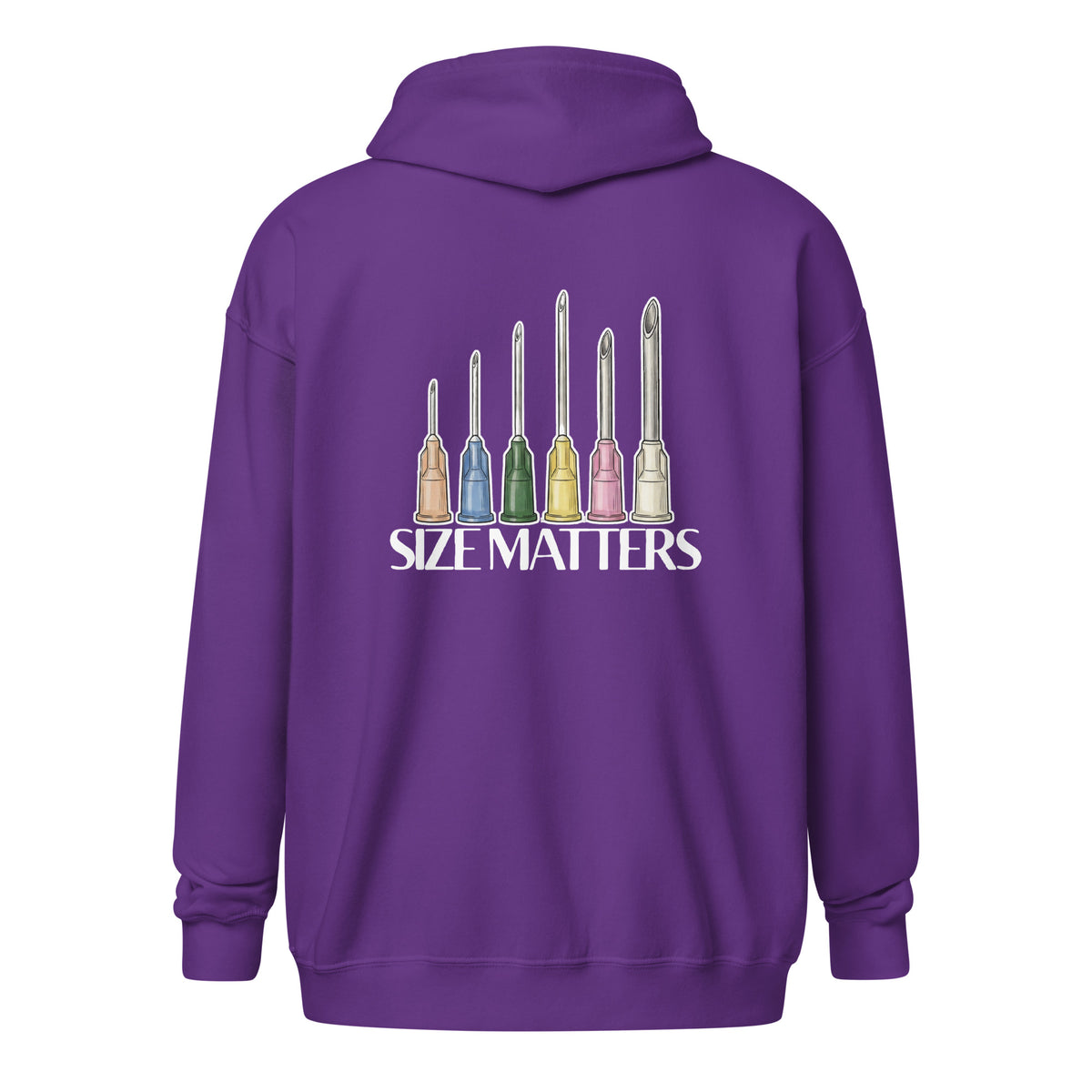 Size matters Unisex Zip Hoodie-I love Veterinary