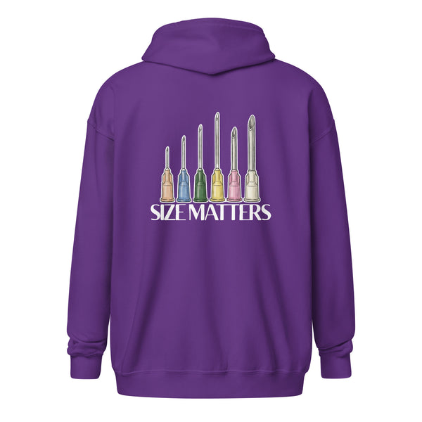 Size matters Unisex Zip Hoodie-I love Veterinary