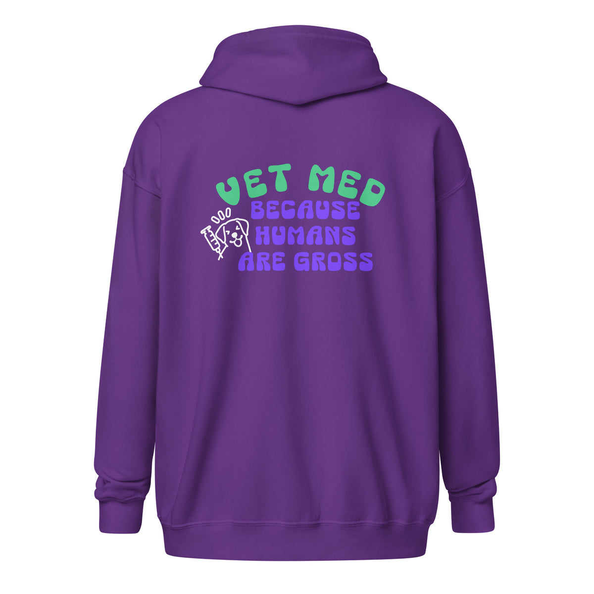 Vet Med because humans are gross Unisex Zip Hoodie-I love Veterinary