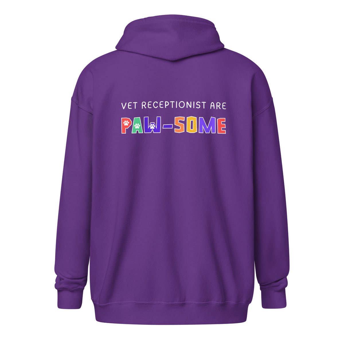 Vet receptionist are paw-some Unisex Zip Hoodie-I love Veterinary