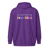 Vet receptionist are paw-some Unisex Zip Hoodie-I love Veterinary