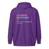 Veterinary receptionist definition Unisex Zip Hoodie-I love Veterinary