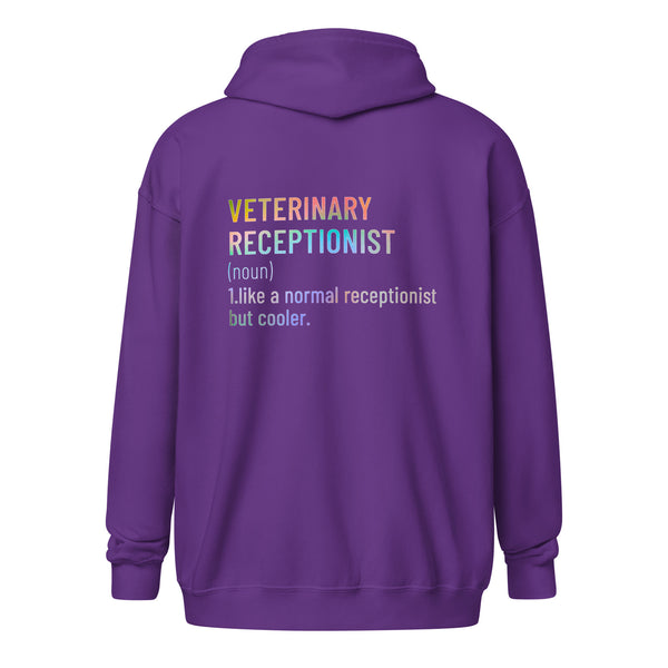 Veterinary receptionist definition Unisex Zip Hoodie-I love Veterinary